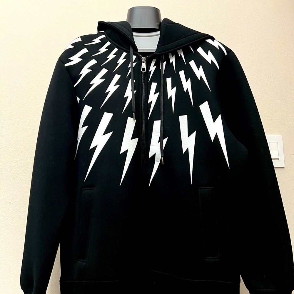 Neil Barrett Thunderbolt Zipped Jacket - L LikeNew